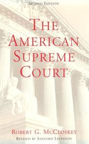 Cover of: The American Supreme Court by Robert G. McCloskey