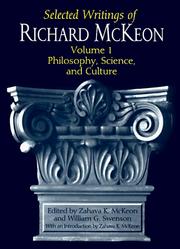 Cover of: Selected Writings of Richard McKeon: Volume One: Philosophy, Science, and Culture