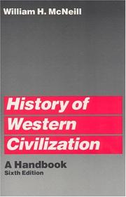 Cover of: History of Western civilization by William Hardy McNeill