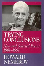 Cover of: Trying Conclusions by Howard Nemerov, Howard Nemerov