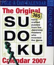 Cover of: The Original Sudoku Calendar 2007 (Page a Day Calendar)