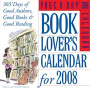 Cover of: Book Lover's Page-A-Day Calendar 2008