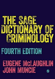 Cover of: Dictionary of Criminology by Eugene McLaughlin, John Muncie