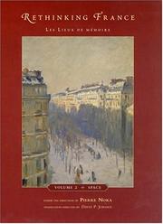 Cover of: Rethinking France: Les Lieux de memoire, Volume 2: Space
