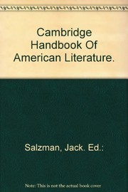 Cover of: Cambridge Handbook of American-Literature