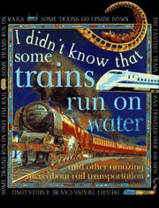 Cover of: I Didn'T Know:Trains Run/Water (I Didn't Know That) by 