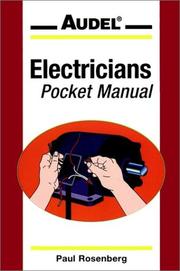 Cover of: Audel Electricians Pocket Manual