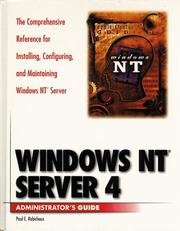 Cover of: Windows NT server 4 administrator's guide