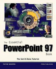 Cover of: The essential PowerPoint® 97 book by Faithe Wempen