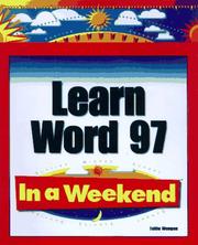 Cover of: Learn Word 97 in a weekend by Faithe Wempen