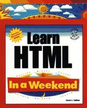 Cover of: Learn HTML in a weekend by Steven E. Callihan, Steven E. Callihan