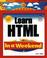 Cover of: Learn HTML in a weekend