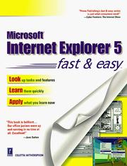 Cover of: Microsoft Internet Explorer 5 by Coletta Witherspoon