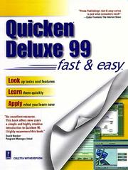 Cover of: Quicken deluxe 99 by Coletta Witherspoon