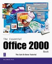 Cover of: The essential Office 2000 book