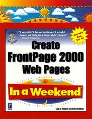 Cover of: Create FrontPage 2000 Web pages in a weekend