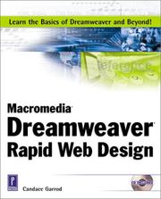 Cover of: Macromedia Dreamweaver rapid web design