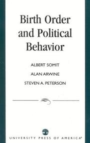 Cover of: Birth Order and Political Behavior by Arwine Alan