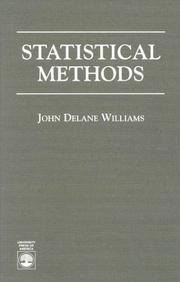 Cover of: Statistical methods