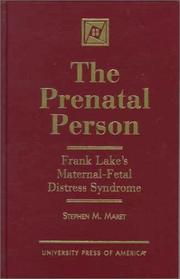 Cover of: prenatal person | Stephen M. Maret