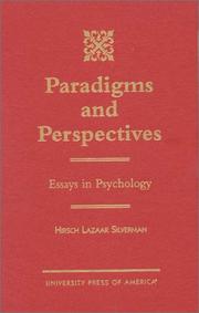 Cover of: Paradigms and perspectives | Hirsch Lazaar Silverman