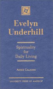 Cover of: Evelyn Underhill: spirituality for daily living
