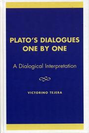Plato's dialogues one by one by V. Tejera, Victorino Tejera