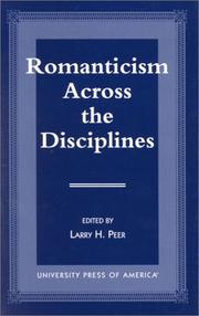 Cover of: Romanticism across the disciplines