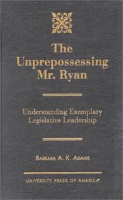 The unprepossessing Mr. Ryan by Barbara A. K. Adams