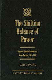 Cover of: shifting balance of power | David L. Dykstra