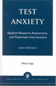 Cover of: Test anxiety by Marty Sapp