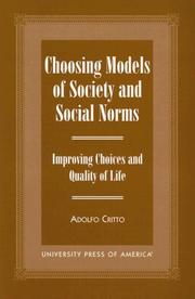 Cover of: Choosing Models of Society and Social Norms
