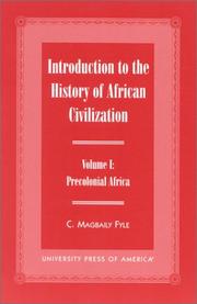 Cover of: Introduction to the history of African civilization