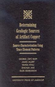 Determining geologic sources of artifact copper by George Robert Rapp