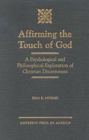 Cover of: Affirming the Touch of God by Evan B. Howard