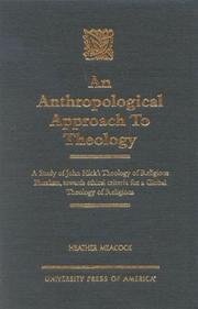 Cover of: An Anthropological Approach to Theology | Heather Meacock