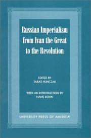 Cover of: Russian imperialism from Ivan the Great to the revolution