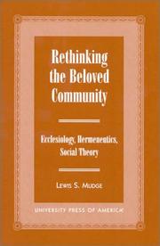Cover of: Rethinking the beloved community by Lewis Seymour Mudge