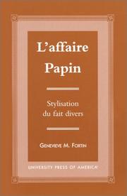 L'affaire Papin by Geneviève M. Fortin