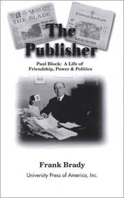 The publisher by Frank Brady