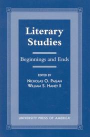 Cover of: Literary studies: beginnings and ends