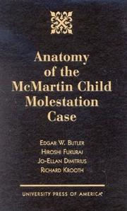 Cover of: Anatomy of the McMartin child molestation case by Edgar W. Butler ... [et al.].