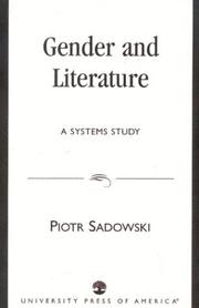 Cover of: Gender and literature: a systems study