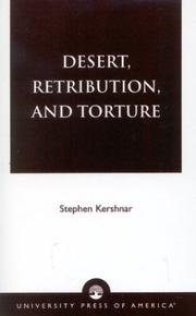 Cover of: Desert, retribution, and torture