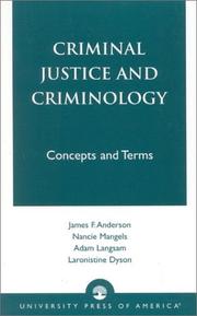 Cover of: Criminal Justice and Criminology: Concepts and Terms