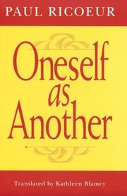 Cover of: Oneself as Another