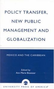 Cover of: Policy transfer, new public management, and globalization: Mexico and the Caribbean
