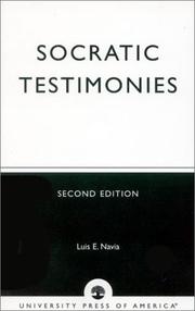 Cover of: Socratic testimonies by Luis E. Navia