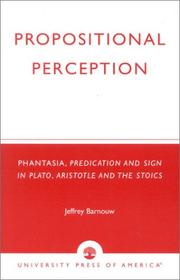 Propositional perception by Jeffrey Barnouw