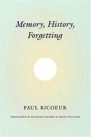 Cover of: Memory, History, Forgetting